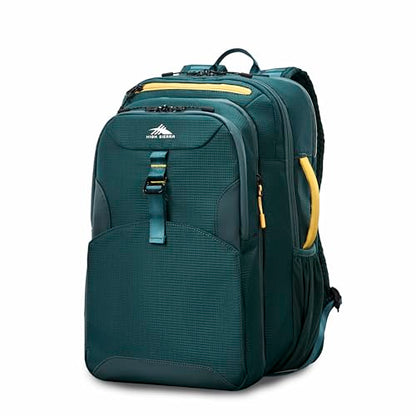 High Sierra Hi-Life 3-in-1 Convertible Backpack - Features Removable Daypack, Stack-It Strap, Adjustable Sternum Strap, Fleeced Pocket For Scratch Protection, Dual Water Bottle Pockets - Green/Yellow - color: Green/Yellow