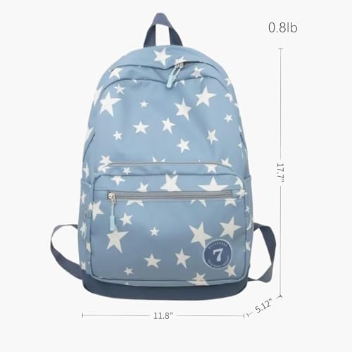 Large Travel Backpack for Women Durable Nylon Hiking Backpack Laptop Bookbag Daypack (Blue) - color: Blue
