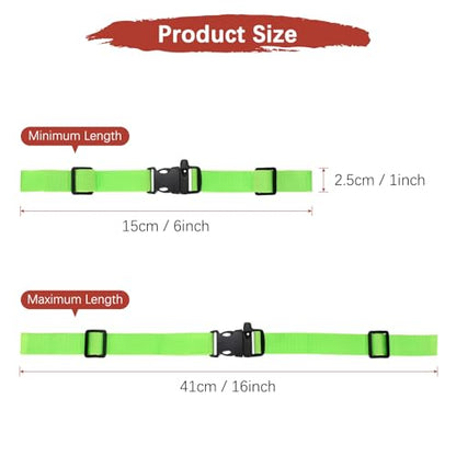 Backpack Chest Strap Adjustable Sternum Straps with Emergency Whistle Buckle Use for Backpack Replacement - color: Fluorescent Green