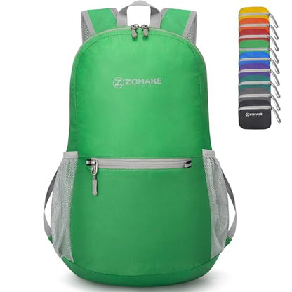 ZOMAKE Ultra Lightweight Hiking Backpack 20L, Packable Small Backpacks Water Resistant Daypack for Women Men(Grass Green) - color: Grass Green
