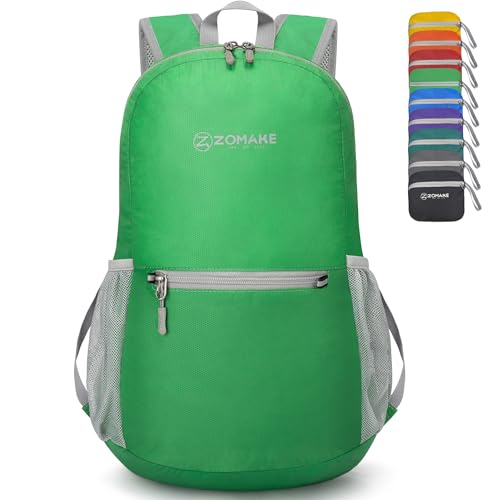 ZOMAKE Ultra Lightweight Hiking Backpack 20L, Packable Small Backpacks Water Resistant Daypack for Women Men(Grass Green) - color: Grass Green