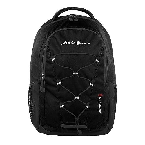 Eddie Bauer Adventurer Backpack with Organization Compartments and Hydration/Laptop Compatible Sleeve, Adventurer - Black, 25L - color: Adventurer - Black, size: 25L