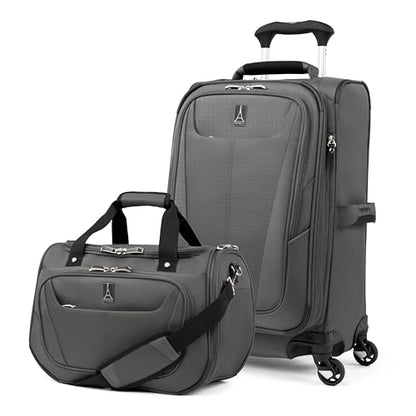 Travelpro Maxlite 5 Softside Carry-On & Tote 2-Piece Set, Grey, (Tote/21) - color: Shadow Grey, size: 2-Piece Set (21/Tote)
