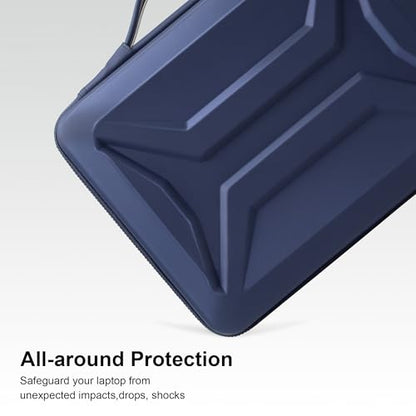 DOMISO 15.6-16 Inch Laptop Hard Case, Waterproof Shockproof Hard Shell Laptop Sleeve Protective Computer Bag for Macbook Pro/Lenovo IdeaPad/HP ENVY/Dell XPS, Navy Blue - color: Navy Blue, size: 15 - 15.6 Inch