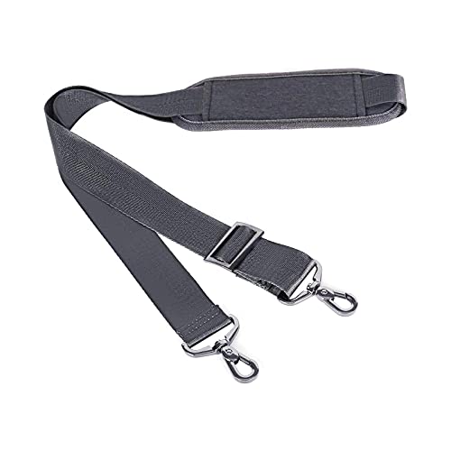 MOSISO 56 inch Shoulder Strap, Adjustable Thick Soft Universal Replacement Non-Slip Fit Padded with Metal Swivel Hooks for Laptop Shoulder Bag/Laptop Messenger Bag/Crossbody Bag, Space Gray - color: Space Gray