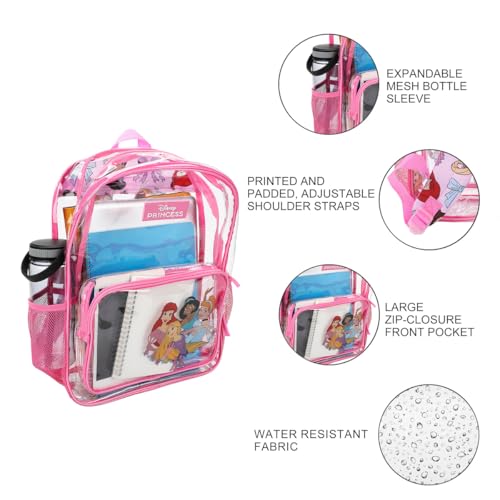 Disney Princesses Kids' Clear PVC 16" Backpack