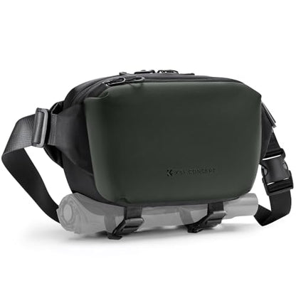 K&F CONCEPT Camera Sling Bag Crossbody Bag Waterproof Camera Shoulder Backpack DSLR/SLR/Mirrorless Camera Case - color: 15 Deep Green Small