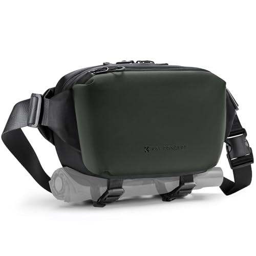 K&F CONCEPT Camera Sling Bag Crossbody Bag Waterproof Camera Shoulder Backpack DSLR/SLR/Mirrorless Camera Case - color: 15 Deep Green Small