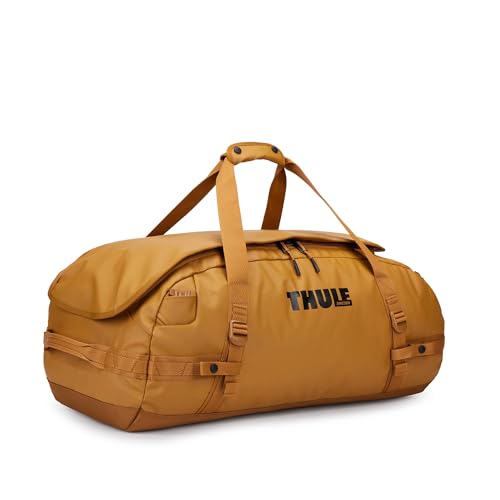 Thule Chasm Duffel bag, Weather-resistant materials, Easy packing, Converts to backpack, Internal pockets, Travel-ready - color: GOLDEN BROWN, size: 70L