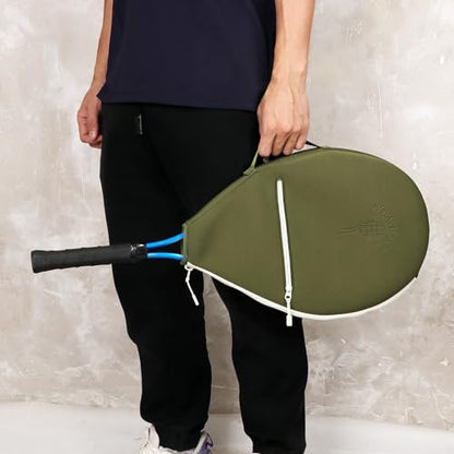 TOURBON Neoprene Padded Tennis Racket Bag Protector Cover Case with Pocket | Sports Backpack Sling Bag for Men Women