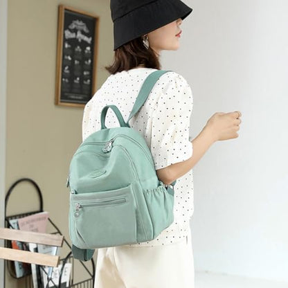 Mini Backpack Purse for Women, Stylish Daypack Shoulder Bag, Small Lightweight Daypack for Work Travle College (A- Light Green) - color: A- Light Green