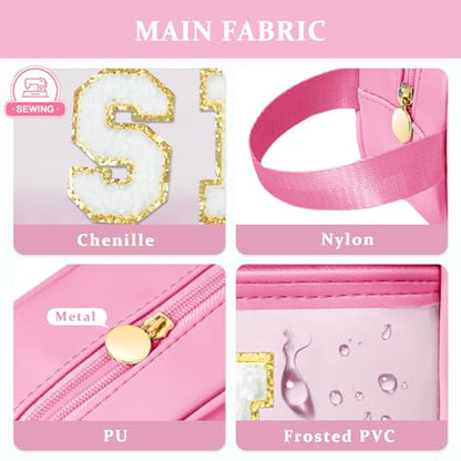 COSHAYSOO Clear Sunscreen Bag Makeup Toiletries Pouch Beach Vacation Essentials Summer Travel Stuff Accessories Personalized Graduation Gifts for Women College Teen Girls Teacher Nurse Pink SPF - color: Pink-SPF