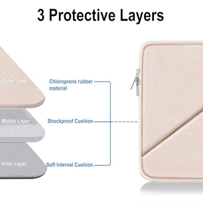Laptop Sleeve 15.6 inch, Traveling Carrying Computer Bag with Zippered Pocket, Shockproof Protective Laptop Case Compatible for Apple Notebook, HP, Dell, Acer, Asus, Lenovo, Pink - color: Pink, size: 15.6 inch