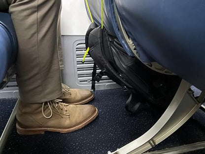 Under-Seat Carry-On Strap for More Commercial Flight Legroom - airoomy USA - Patent Pending (Yellow) - color: yellow