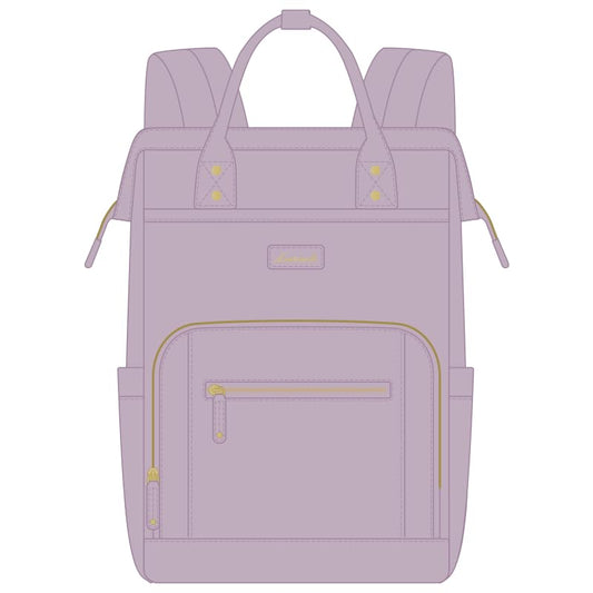 LOVEVOOK Laptop Backpack with Giant Tumbler Holder,15.6 inch Professional Nurse Teacher Backpack Computer Laptop Bag,Cute Travel Backpack Purse Work College Bag,Gifts for Women & Men,Grayish purple - color: Grayish Purple, size: 15.6 Inch