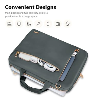 Laptop Case Bag Women Men Computer Sleeve Compatible with MacBook/Dell/HP/Acer/ASUS/LG, Waterproof Shoulder Carrying Briefcase, Grey, 17-17.3 Inch - color: Heather Grey, size: 17.3 inch