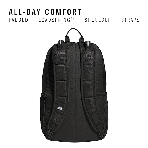 adidas Excel 7 School Backpack for Laptop, Gym and Travel, 34L, Black/White 3 Stripe Webbing/7, OSFA - color: Black/White 3 Stripe Webbing/7, size: One Size