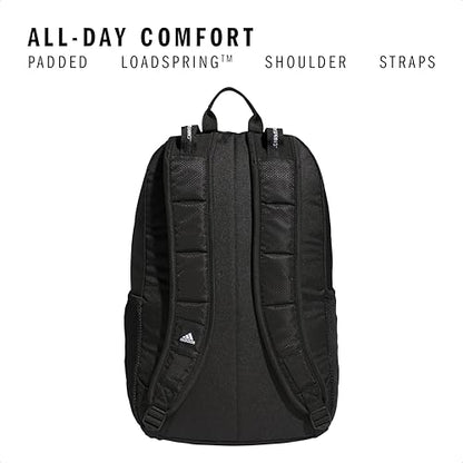 adidas Excel 7 School Backpack for Laptop, Gym and Travel, 34L, Black/White 3 Stripe Webbing/7, OSFA - color: Black/White 3 Stripe Webbing/7, size: One Size