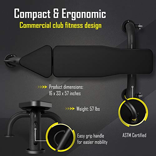 ZIVA Performance Flat Weight Utility Bench for Strength Training, Abdominal Workout – 600 lbs Capacity, 89mm Steel Tubing, High Density PU Foam Padding, Compact Design (Dim. 41x85x146 cm., 19kg)