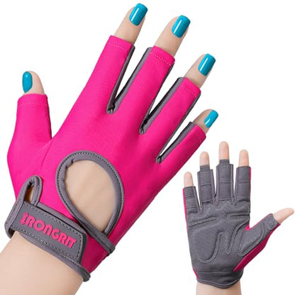 Breathable Workout Gloves for Women, Thick Padded Weight Lifting Gloves, Full Palm Protection & Extra Grip for Women Gym, Rowing, Fitness Training and Hanging - size: Medium