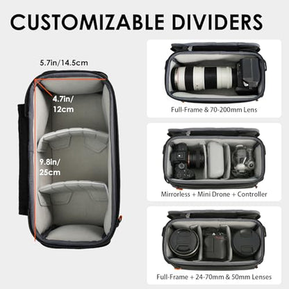TARION Padded Camera Insert Bag Protective Framed DSLR Inner Case Organizer | Fits 1 Camera and 2 Lenses - Removable Lid Compatible for DSLR SLR Mirrorless Cameras ShellCore XS - style: Xs (1 Camera 2 Lenses)