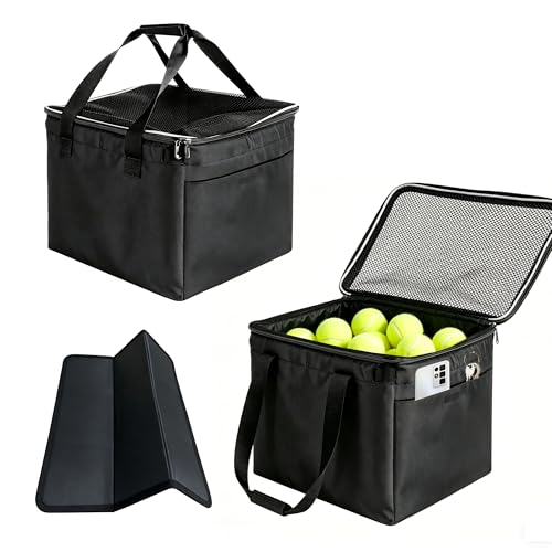 Tennis Ball Bag with Sturdy Bottom, tennis ball,Pickleball, Baseball, Lacrosse & Table Tennis, Teaching, Ball Picking & Organizing (Holds 150 Tennis Balls or 100 Pickleballs)