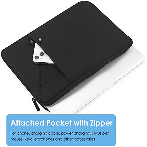 ProElife 15-Inch Laptop Sleeve Case for 2026-2023 MacBook Air 15 inch with M5 M4 M3 M2 Accessory Traveling Carrying Case Water-Resistant Bag Cover for MacBook Air 15'' 2026 2025 2024 M5 M4 (Black) - color: Black