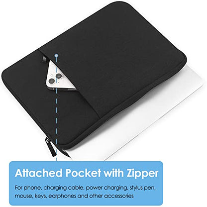 ProElife 15-Inch Laptop Sleeve Case for 2026-2023 MacBook Air 15 inch with M5 M4 M3 M2 Accessory Traveling Carrying Case Water-Resistant Bag Cover for MacBook Air 15'' 2026 2025 2024 M5 M4 (Black) - color: Black