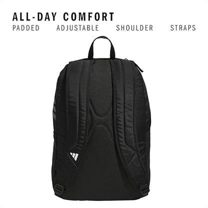 adidas Stadium 4 Soccer Backpack – Team Sports Bag with Ball Pocket, 36L - color: Black/4.0