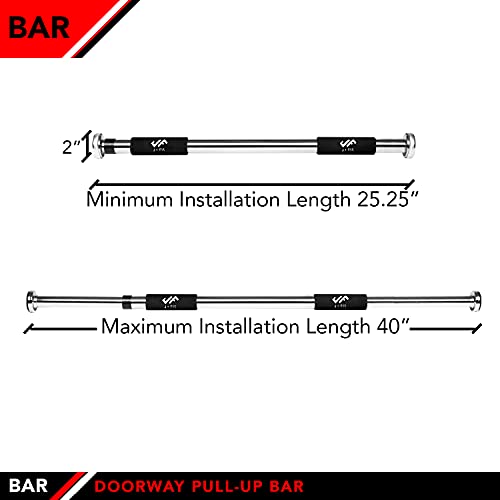 JFIT Deluxe Multi Exercise Doorway Pull-Up Bar with Comfort Grips, 40-Inch - style: Pull Up/Chin Up Bar