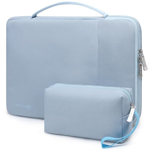 HYZUO 13.3-14 Inch Laptop Case Sleeve Bag for MacBook Pro 14 M5 M4 M3 M2 M1 2026-2021, MacBook Air/Pro 13.3, 13.8"/13.5" Surface Laptop/Book, 13" 13.3" HP Dell Lenovo Asus Acer Chromebook, Pale Blue - color: Pale Blue, size: 13.3-14 Inch