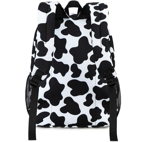abshoo Classical Basic Cow Print Womens School Backpack For College Teen Girls Water Resistant Bookbag (Cow) - color: Cow, size: 16.5 Inc