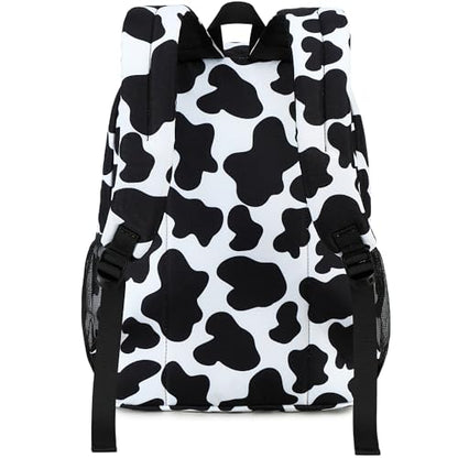 abshoo Classical Basic Cow Print Womens School Backpack For College Teen Girls Water Resistant Bookbag (Cow) - color: Cow, size: 16.5 Inc