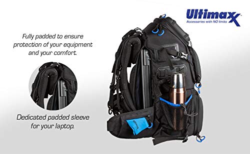 Ultimaxx Extra Large Camera DSLR/SLR Backpack for Nikon, Canon, Sony, Panasonic, Pentax, Olympus, and Fuji Cameras—an Outdoor Hiking/Travelling Backpack with 15.6 Laptop Compartment - color: Extra Large