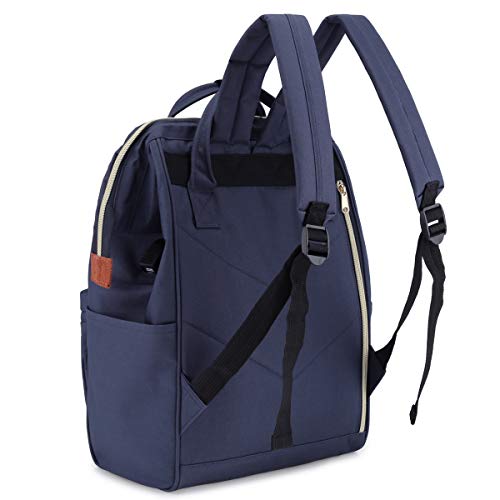 Himawari Laptop Backpack Travel Backpack With USB Charging Port Large Diaper Bag Doctor Bag School Backpack for Women&Men(9001-Navy Blue) - color: 9001-navy Blue