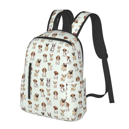Casual Travel Rucksack Cute Dog Pet Puppy, Self-Standing, Mesh Side Pockets, for Cycling & Weekends - color: Picture (1188)