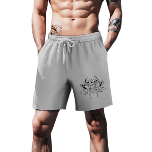 domirica Athletic Shorts for Men Stretch Waist Elastic Casual Loose Fit Breathable Workout Pants Summer Quick Dry Gym Shorts - color: Grey General, size: XX-Large