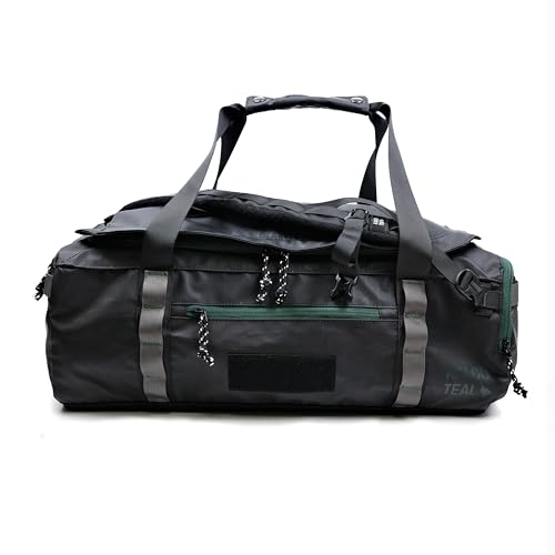 Utility Duffle Bag 40L, Convertible Backpack for Travel, Gym & Commute, Water Repellent - color: Black Stealth