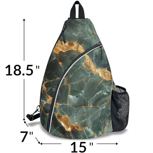 Pickleball Bag for Women Men Adjustable Crossbody Sling Backpack Hold Pickleball Paddle Water Bottle - color: Multicolor 14
