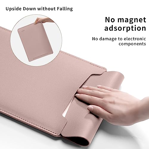 Laptop Sleeve Bag Compatible with MacBook 12 A1534/Air 11 13 M1 A2337/Pro 13 A2338, 11.6-12.3 Acer Chromebook/HP Stream/ASUS/Surface Pro 8/7/6/X/5/4/3, PU Bag with Small Case, Pink - color: Pink, size: 12-13.3 inch