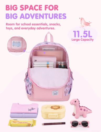 VASCHY Kids backpacks, Cute Lightweight Water Resistant Preschool Backpack for Boys and Girls Chest Strap | Cute - color: Butterflies, size: Small (4-6 Yrs) - 15'' H