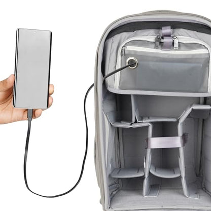 VANGUARD VEO Metro B30L Camera & Everyday Backpack (Cream) – Fits 70–200mm Attached, 17" Laptop Storage, Convertible Daypack Design, Travel-Ready Carry-On - color: Cream, size: 30L