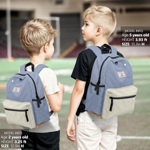 Toddler Backpack for Boys 2-5: Preschool Kindergarten 13" Daycare Backpacks Fit A4 Folder - color: Blue Crab White, style: Ages 2-5 (13" H Fit A4 Folder)