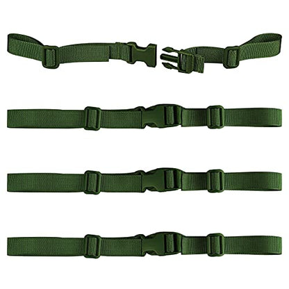 XTACER Backpack Chest Strap Adjustable Backpack Sternum Strap Chest Belt with Buckle (Pack of 4) - color: Green