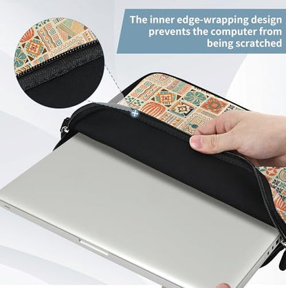 RICHEN 17 inch Laptop Shoulder Bag Carrying Case with Handle Fits 15.6/16/17/17.3/17.4 inch Laptop Notebook (Geometric Drawing, 16-17.3 inch) - color: Geometric Drawing