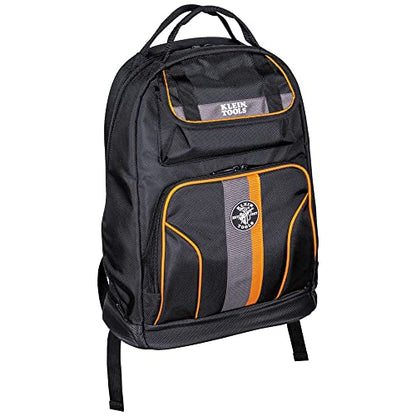Klein Tools 55475 Tool Bag Backpack, Heavy Duty Tradesman Pro Organizer with 35 Pockets for Hand Tools and Gear