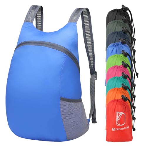 20L Ultra Hiking-Daypack Lightweight Foldable Travel Packable Backpack for Camping Cycling Outdoor,Sapphire - color: Sapphire