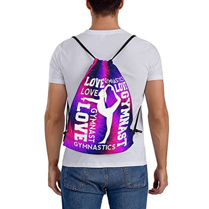 Gymnastics Drawstring Backpack Gym String Bag Drawstring Sackpack Sport For Womens Mens - color: A12 Gymnastics