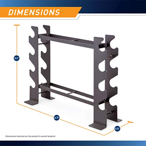Marcy Weight Storage Organizer Racks for Dumbbells, Kettlebells, Weight Plates - color: Dark Grey Compack DB Rack