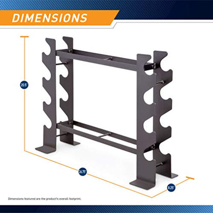 Marcy Weight Storage Organizer Racks for Dumbbells, Kettlebells, Weight Plates - color: Dark Grey Compack DB Rack